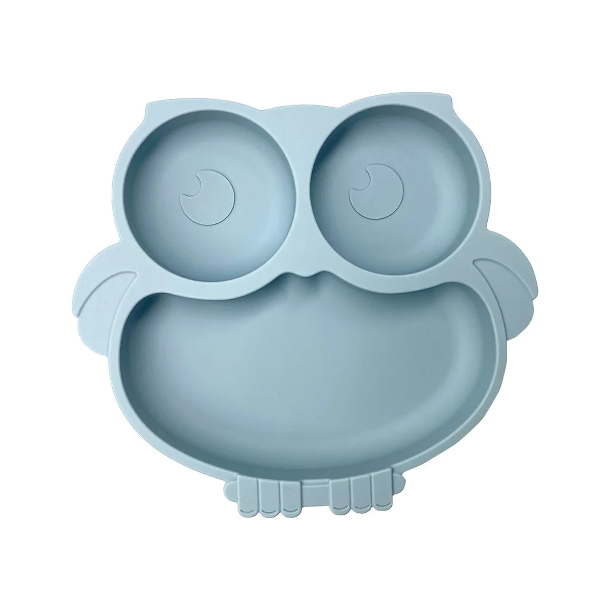 Silicone Baby Suction Plate | Cute Owl Design | BPA-Free Toddler Feeding Bowl