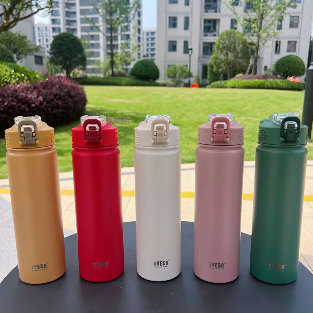 750ml Stainless Steel Thermos Bottle | Insulated Water Tumbler with Straw – Eco-Friendly & Reusable