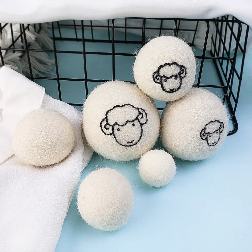 Eco-Friendly Wool Dryer Balls | Reusable Natural Fabric Softener | Reduce Drying Time & Static