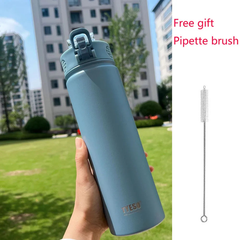 750ml Stainless Steel Thermos Bottle | Insulated Water Tumbler with Straw – Eco-Friendly & Reusable