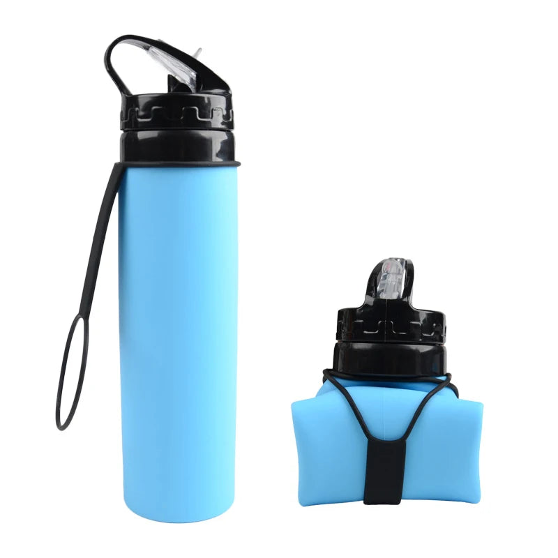 Collapsible Silicone Water Bottle – BPA-Free, Eco-Friendly & Reusable for Travel, Hiking & Sports