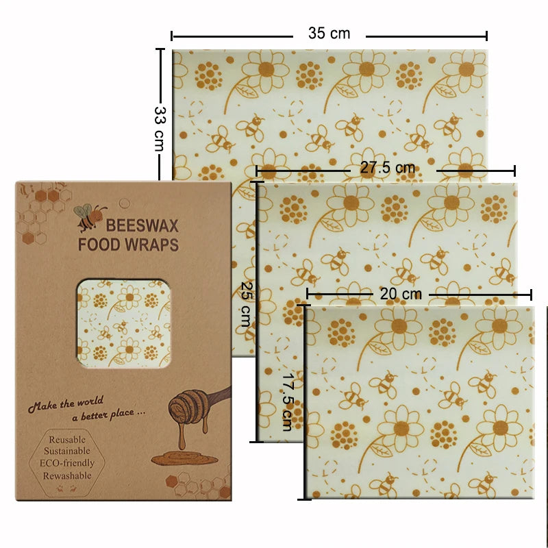 Eco-Friendly Reusable Beeswax Food Wraps – Custom Made Organic Cotton Cling Wraps for Food Storage