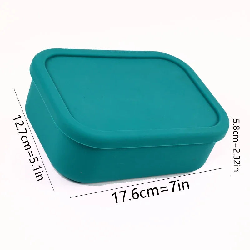 Eco-Friendly Silicone Bento Lunch Box for Kids | Leakproof, Reusable & Microwavable | Safe & Portable Food Storage for School, Picnic, and Meal Prep