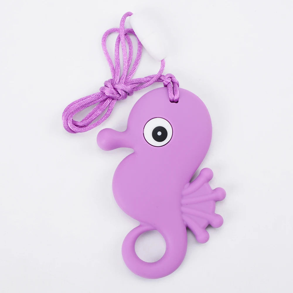 Baby Silicone Teether Necklace | Chewy Sensory Pendant | Oral Motor Therapy for Autism & ADHD