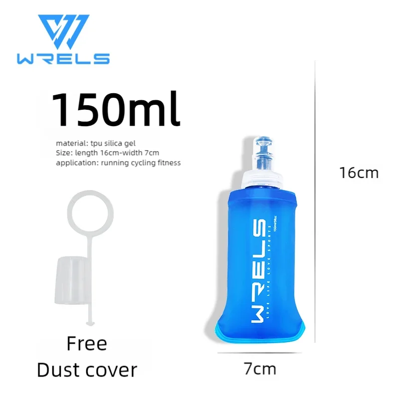 WRELS Soft TPU Folding Water Bottle | BPA-Free Hydration Flask for Running, Hiking & Cycling