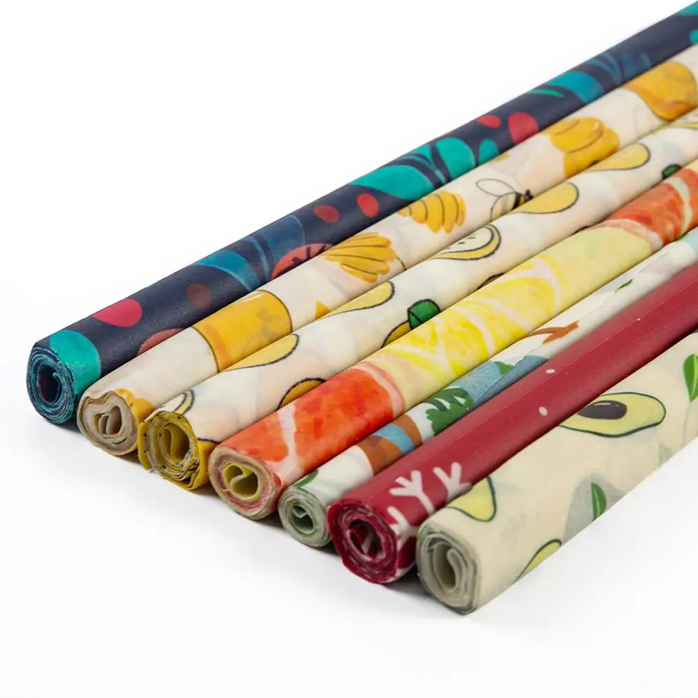 Reusable Beeswax Food Wrap Roll | Cut-to-Size Organic Cotton Wrap | Eco-Friendly Alternative to Plastic