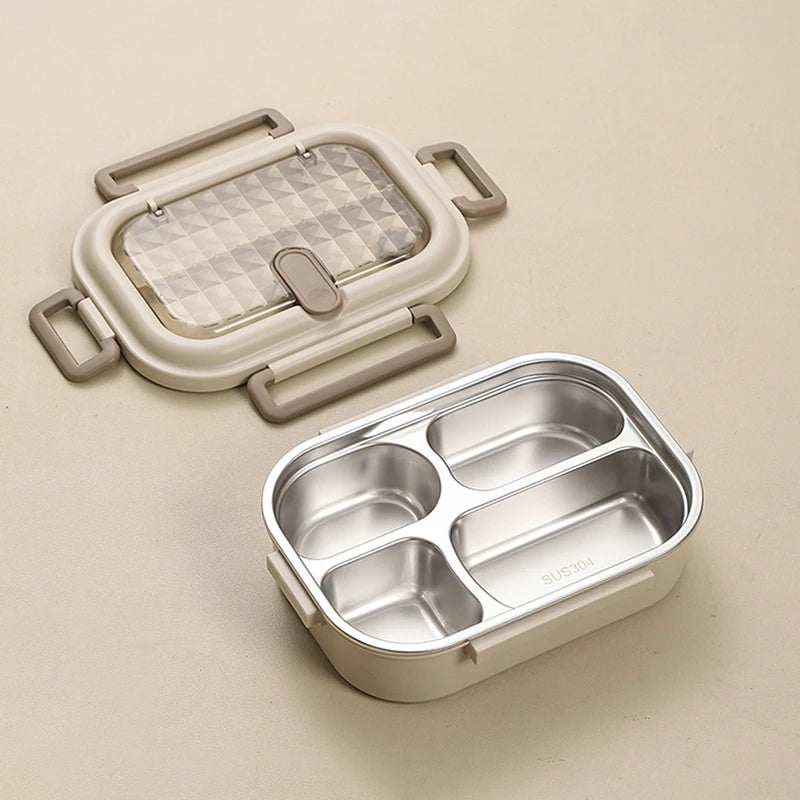 304 Stainless Steel Insulated Lunch Box – Leakproof, Portable, & Large-Capacity Bento Box