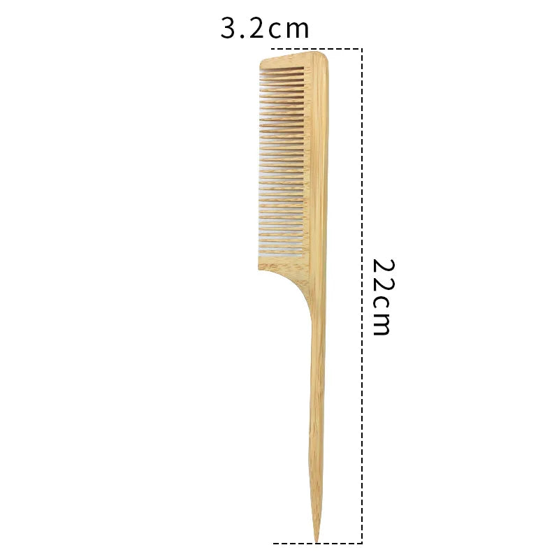 Bamboo Wide Tooth Comb | Anti-Static Detangling Hair Brush for Curly & Straight Hair | Gentle Scalp Massage & Smoothing | Eco-Friendly for Women & Men