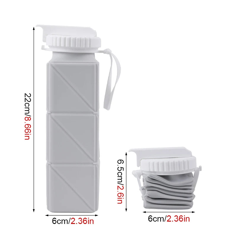 Foldable Silicone Water Bottle | Eco-Friendly, Leakproof & Portable Travel Mug