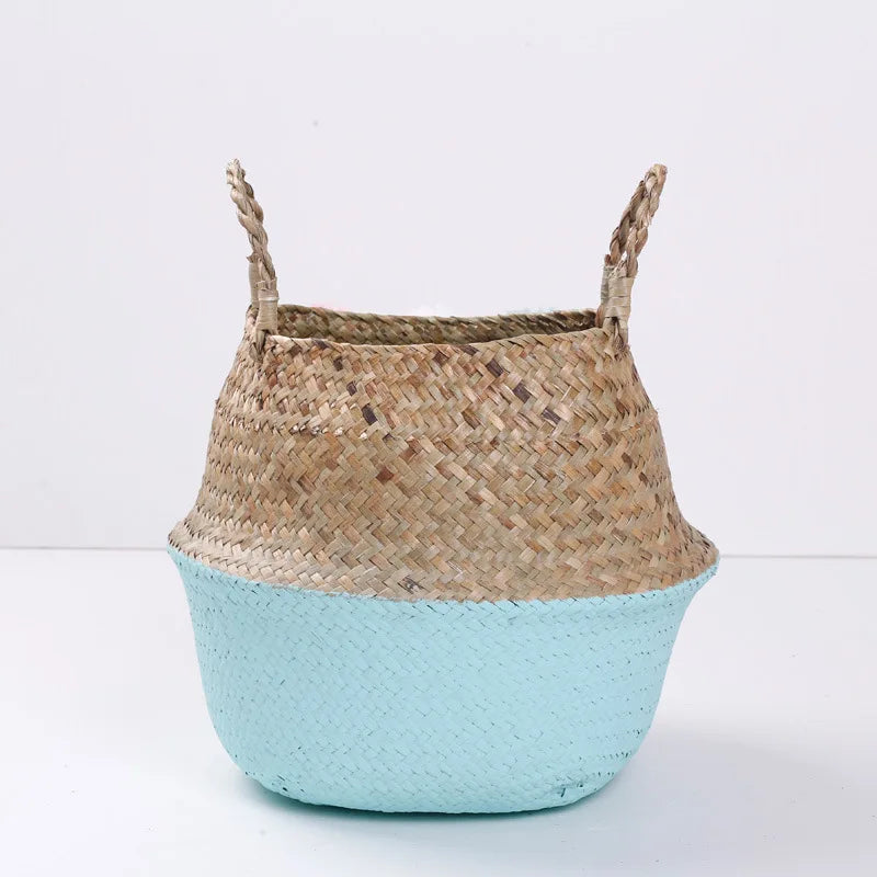 Eco-Friendly Seagrass Storage Basket – Handwoven, Foldable & Multi-Purpose