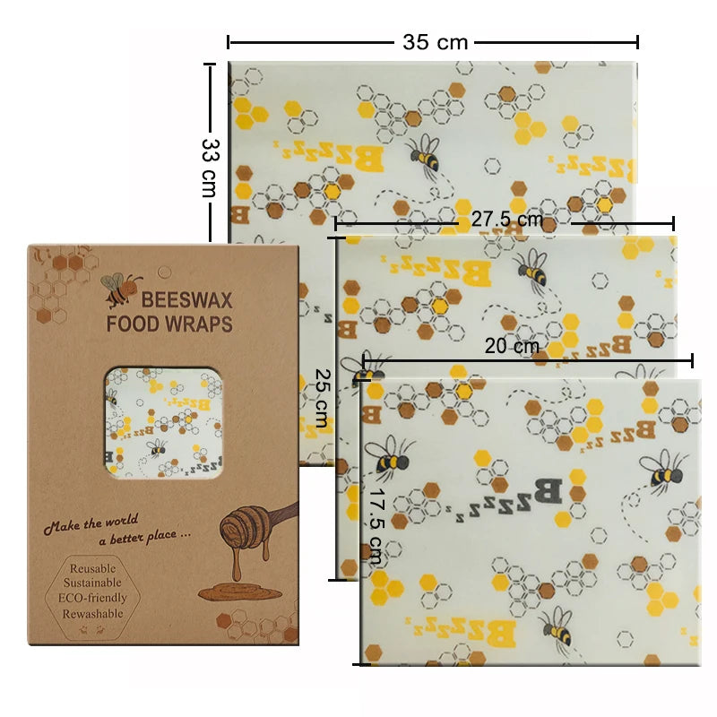 Eco-Friendly Reusable Beeswax Food Wraps – Custom Made Organic Cotton Cling Wraps for Food Storage