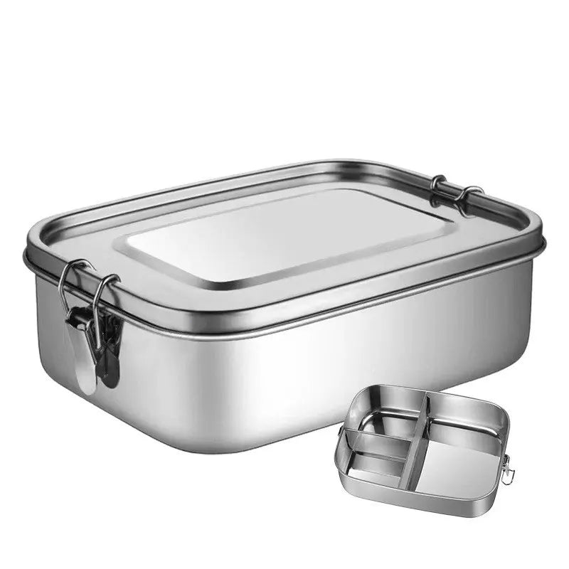 304 Stainless Steel Leakproof Lunch Box – Large Capacity, Thermal Insulated, & Microwavable