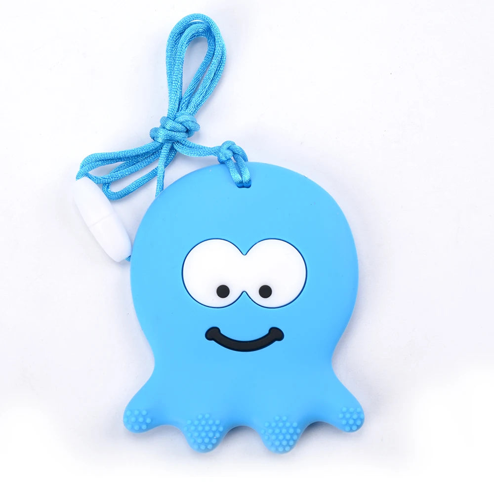 Baby Silicone Teether Necklace | Chewy Sensory Pendant | Oral Motor Therapy for Autism & ADHD