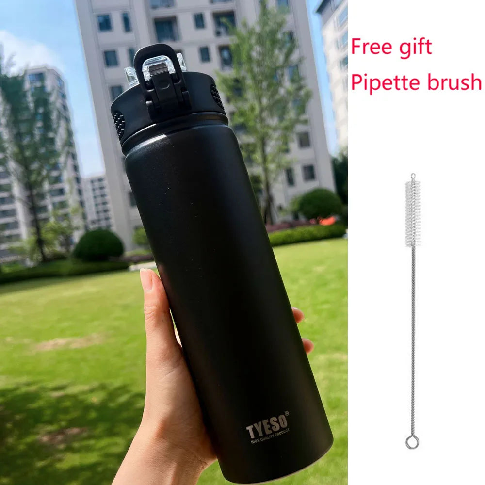 750ml Stainless Steel Thermos Bottle | Insulated Water Tumbler with Straw – Eco-Friendly & Reusable