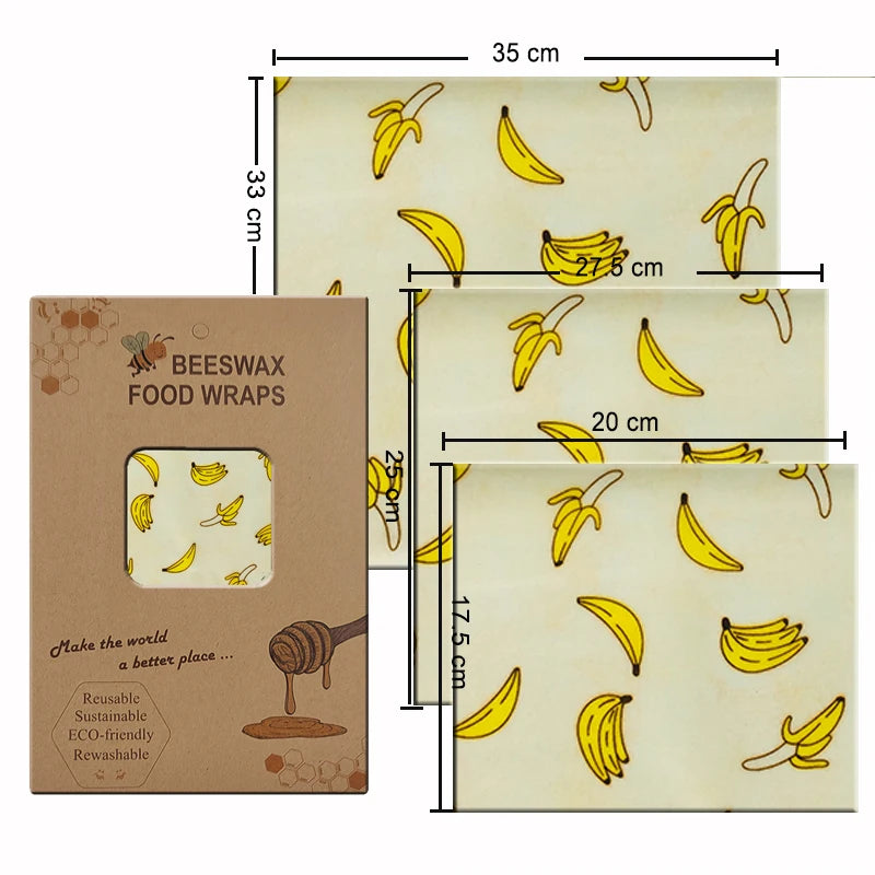 Eco-Friendly Reusable Beeswax Food Wraps – Custom Made Organic Cotton Cling Wraps for Food Storage