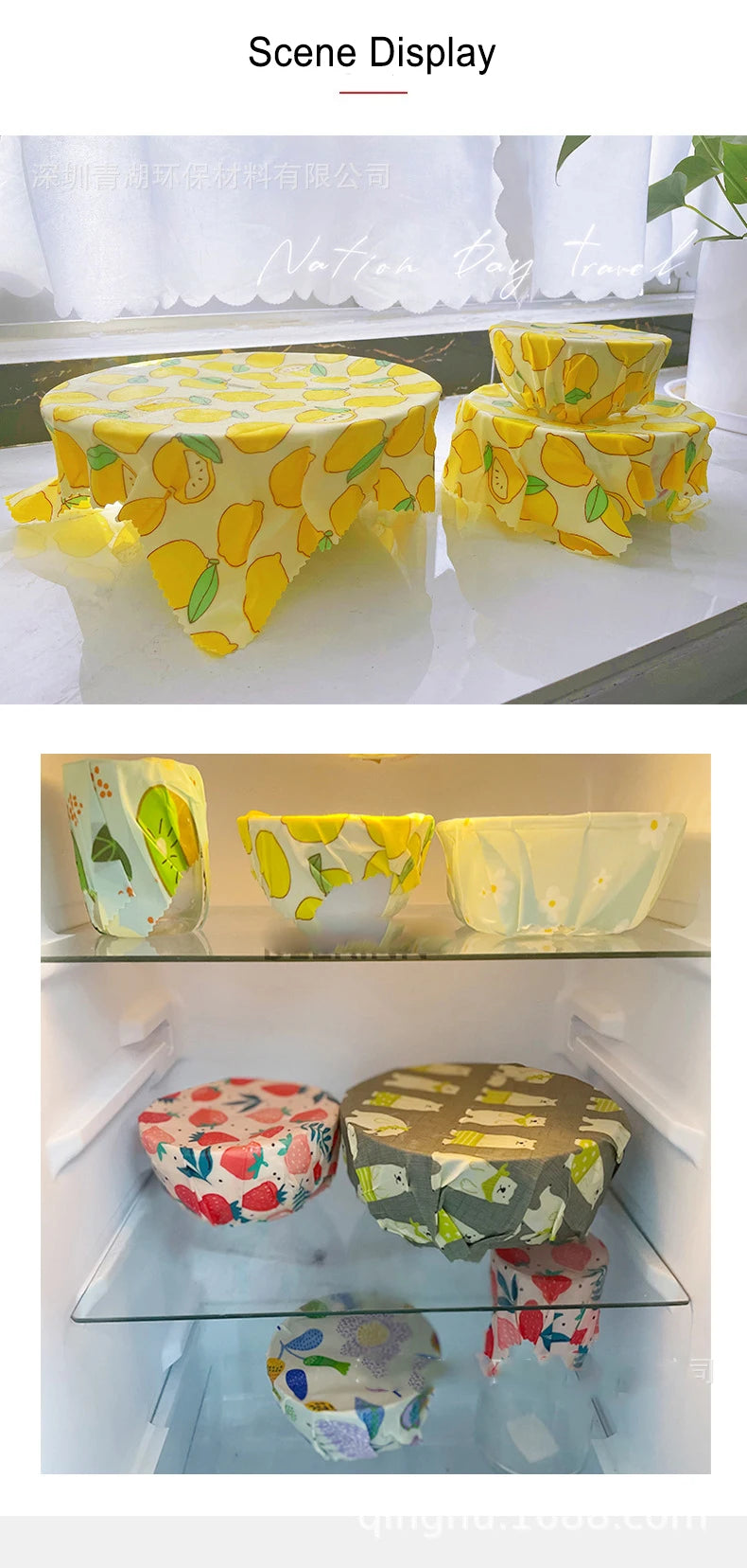 Eco-Friendly Reusable Beeswax Food Wraps – Custom Made Organic Cotton Cling Wraps for Food Storage