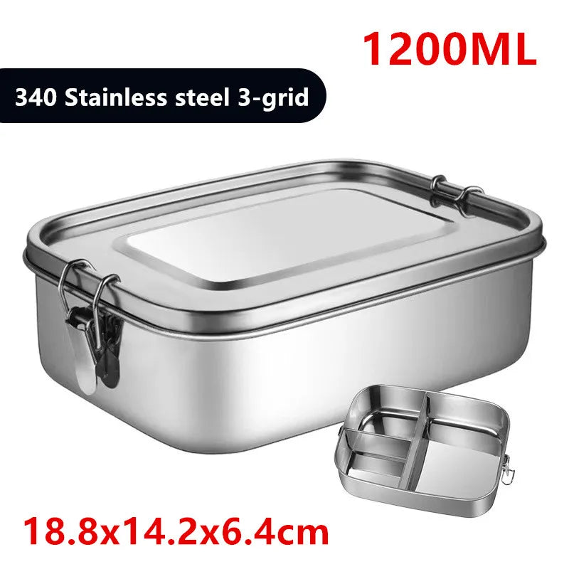 304 Stainless Steel Leakproof Lunch Box – Large Capacity, Thermal Insulated, & Microwavable