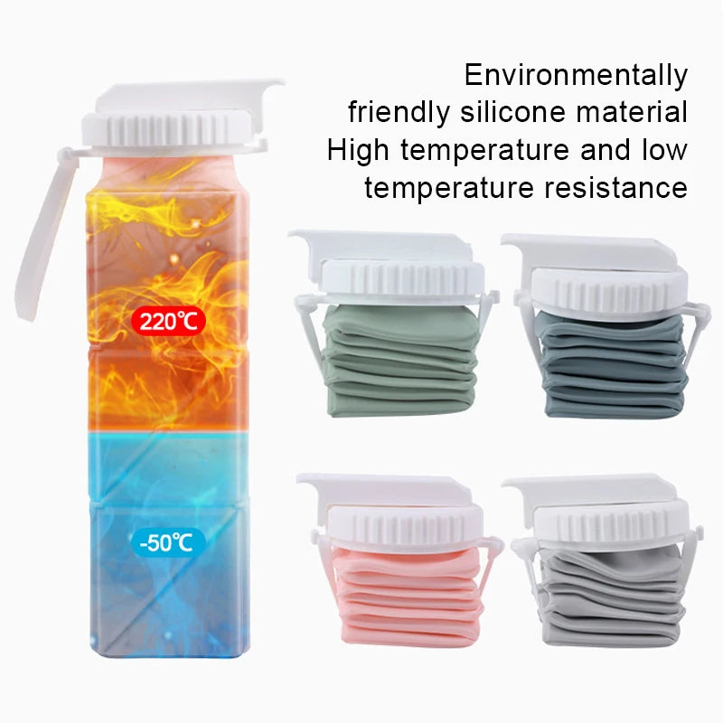 Foldable Silicone Water Bottle | Eco-Friendly, Leakproof & Portable Travel Mug