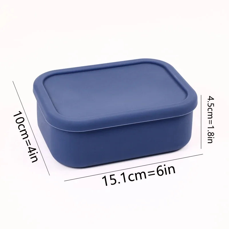 Eco-Friendly Silicone Bento Lunch Box for Kids | Leakproof, Reusable & Microwavable | Safe & Portable Food Storage for School, Picnic, and Meal Prep