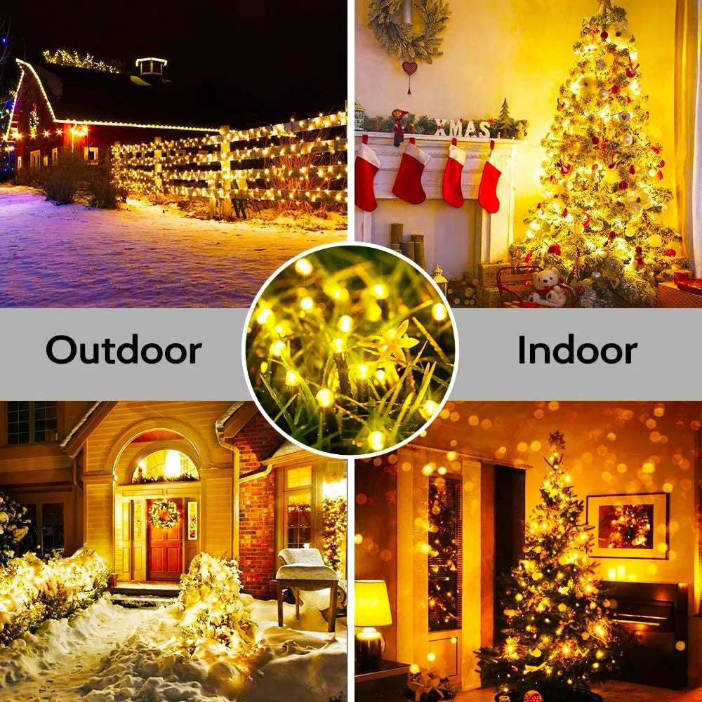 ZTree Solar LED String Lights - 5M to 22M, 20 to 400 LEDs, Waterproof, 8 Modes, DIY Decoration for Garden, Patio, Christmas & More