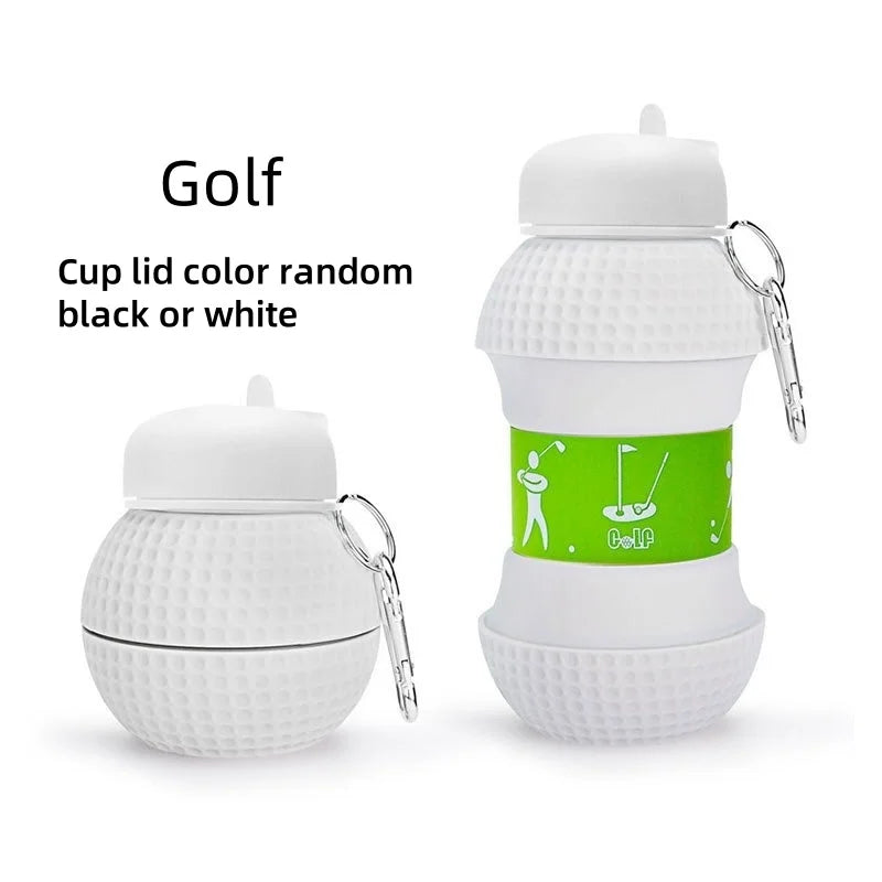 Foldable Silicone Sports Water Bottle – 550ml Leakproof & Portable for Kids & Outdoor Activities