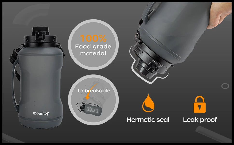 Foldable Silicone Water Bottle | Eco-Friendly, Leak-Proof & Motivational | Perfect for Hiking, Gym & Travel