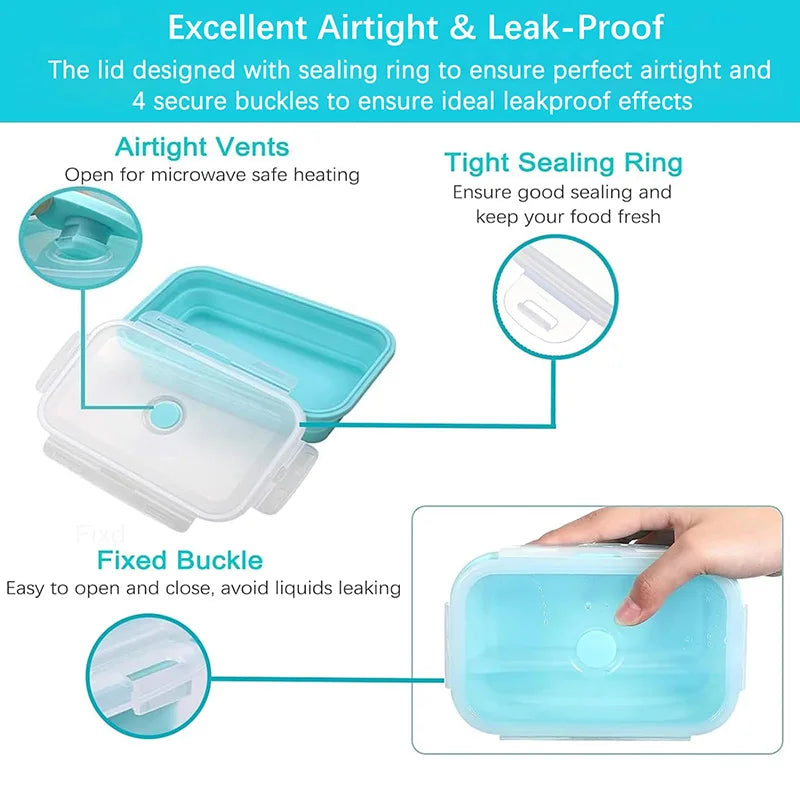 Collapsible Silicone Food Storage Containers | Leakproof, BPA-Free & Microwavable