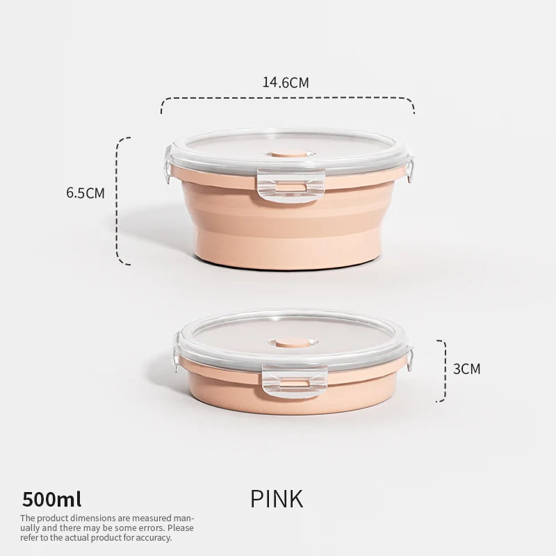 Collapsible Silicone Food Storage Containers | Leakproof, BPA-Free & Microwavable