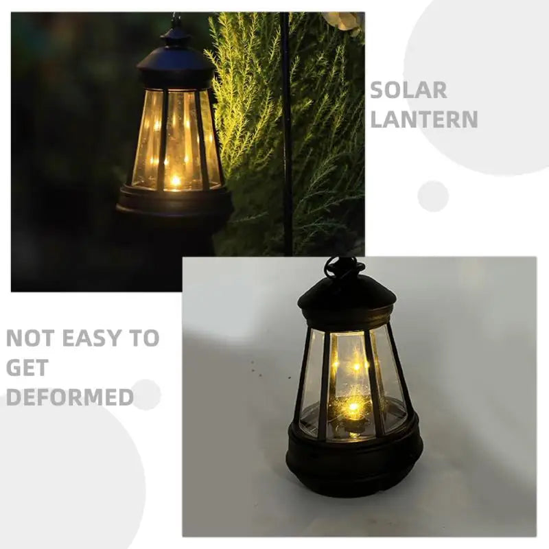 Solar Hanging Lantern - Vintage Outdoor Garden Light, Weatherproof, Decorative LED, 6-12 Hours Illumination, IP44 Waterproof, Solar Powered