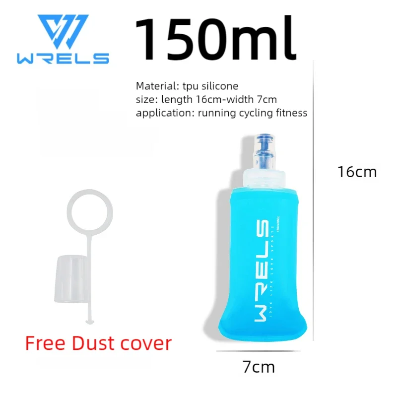 WRELS Soft TPU Folding Water Bottle | BPA-Free Hydration Flask for Running, Hiking & Cycling