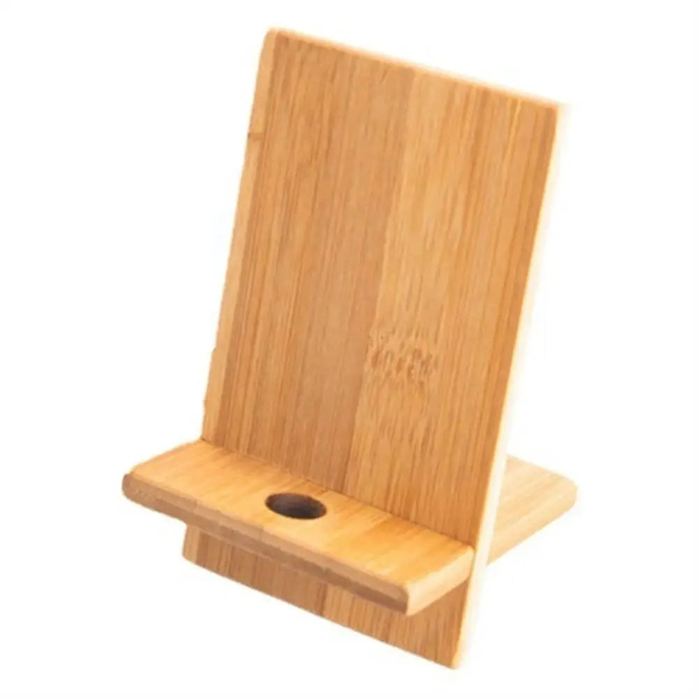 Bamboo Wood Stand – 2-in-1 Desk Organizer for iPhone & Apple Watch | Sturdy & Elegant Docking Station